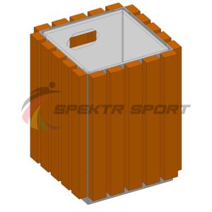 Купить Урна металлическая в деревянной обрешетке SP МФ400 в Оренбурге 