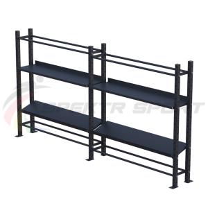 Купить Модульный стеллаж для гантелей, гирь и медболов 3780х430х1950 (2 секции) в Оренбурге 