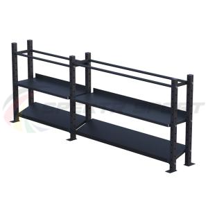Купить Модульный стеллаж для гантелей, гирь и медболов 3180х430х1200 (2 секции) в Оренбурге 